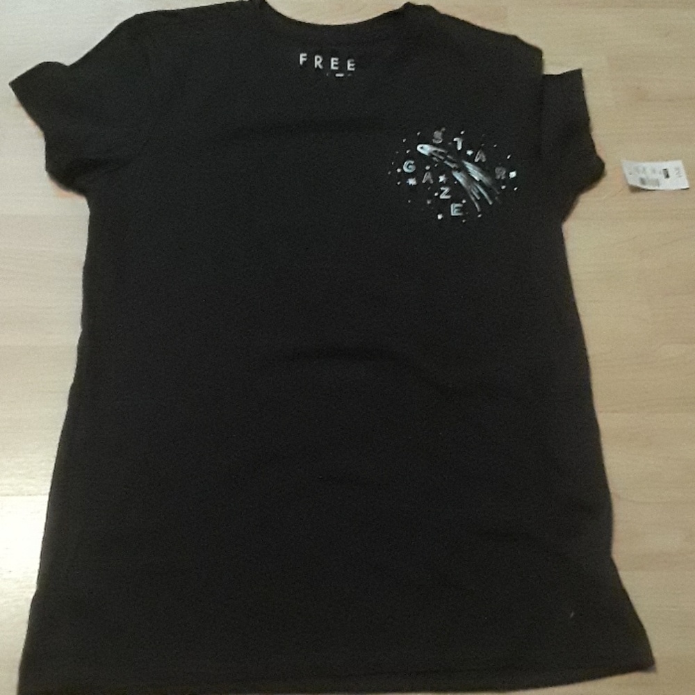 Black t-shirt with gold detail